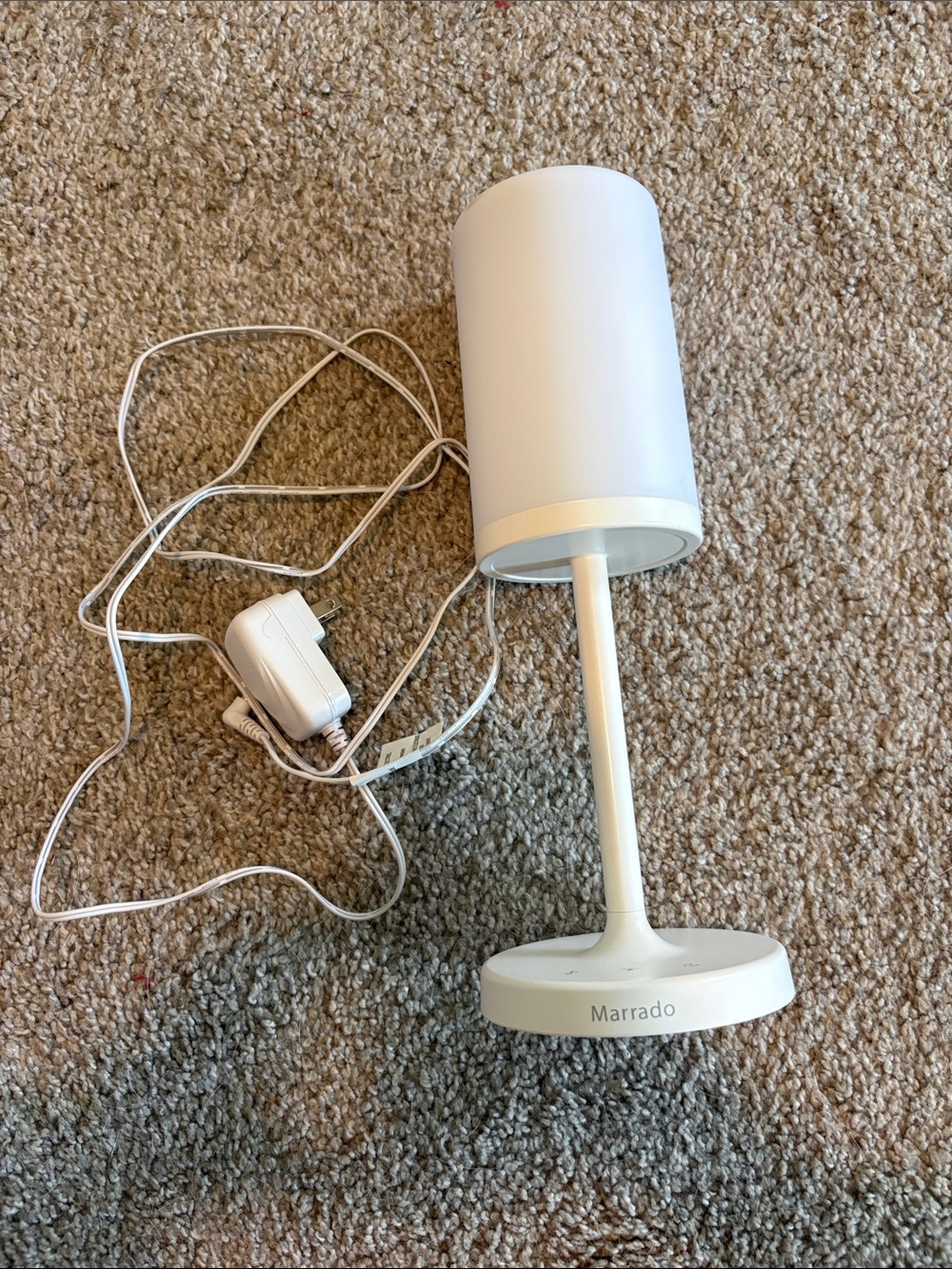 Rado White Table Lantern - Modern LED Accent Light